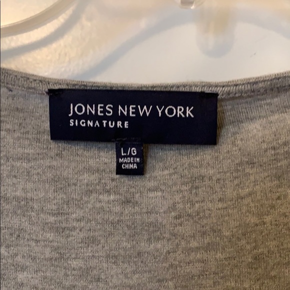 Jones New York sparkly gray blouse Large - Picture 2 of 4
